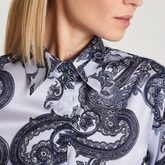 Silk Paisely Shirt - in blue